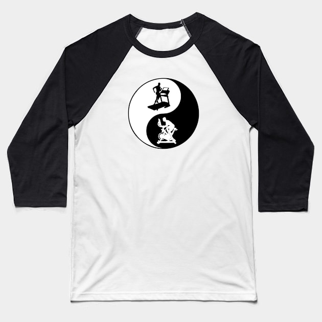Yin Yang Fitness Baseball T-Shirt by SWIF DESIGNS
